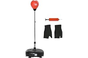 HOMCOM Punching Bag with Stand, Free Standing Boxing Bag Set, Speed Bag with Speedball Adjustable Height from 133cm to 151cm for Teens