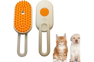 EPTCHN Cat Steam Brush, Steam Brush for Cats, Cat Grooming Brush With Steam, Celerypets Pet, Hair Removal Tool for Cat and Dog, Pet Hair Cleaning Brush Comb for Cats Dogs (Grey)