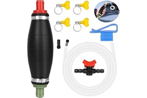 Libershine Pompa Manuale, Pompa Trasferimento Liquido dell'Acqua, Pompa a Sifone Manuale Portatile, Pompa Travaso Gasolio ad Alto Flusso per Travaso Liquidi, Benzina, Olio, con 2M Tubo Totale