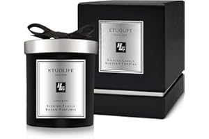 ETUOLIFE Candle Duftkerzen im Glas,Kerzen Geschenke für Frauen Männer,Luxus Duftkerze für Wohnkultur,Natürliches Sojawachs Kerze,68Stunden Lang Brennen,Perfekt für Antimückenkerzen Valentinstag Weihnachtskerze