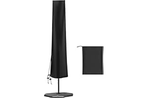 Raweao - Funda de sombrilla para jardín, diámetro de 2 m 4 m, gran funda de sombrilla de mesa de patio impermeable, 420D Oxford protector de sombrilla de 9 a 11 pies, altura 190 x 30/50 cm