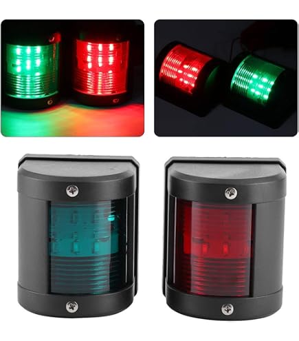 GAOUTO 9 Luci Di Navigazione LED Per Barche: 3 Colori E Modalità Lampeggianti, USB Ricaricabili, Per Kayak E Yacht - 5