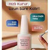 Fır&ccedil;alı Tırnak Yapıştırıcı Brush-On Nail Glue 10g | Hızlı Kurur, Suya Dayanıklı, Ultra G&uuml;&ccedil;l&uuml; Tutuş