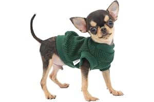 LOPHIPETS Hundepullover für Welpen, kleine Hunde, Chihuahua, Yorkie, für kaltes Wetter, Atrovirens/XXS
