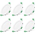 6 X 7W Led Downlight Dimmable Recessed Ceiling Light Ceiling Lamp 700LM with CCT Adjustable 3000K/ 4000K/ 5700K Warm/Natural/Cool All in One Dimmable IP44 CE (Spray white)