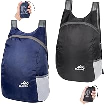 Sac à Dos Pliable Ultraléger Nylon Imperméable - Pour Randonnée, Voyage, Camping - Homme, Femme, Enfant