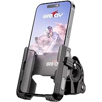 Grefay Support Téléphone Vélo/Moto – Anti-Vibrations, Rotation 360°, Compatible 3,5-7,0 Pouces, Libération Rapide 1S
