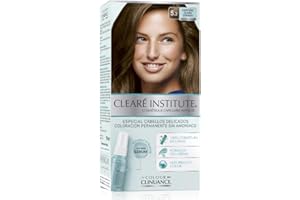 CLEARÉ INSTITUTE Colour Clinuance, Coloración Capilar Permanente Sin Amoniaco, Cabellos Delicados, Tinte de Pelo 100% Cobertura de Canas, Con Sérum Capilar, Apto Método Curly, 5.3 Castaño Claro Dorado, 170 ml