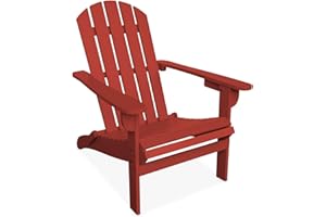 Alice's Garden - Fauteuil de Jardin en Bois - Adirondack Salamanca Terracotta- Eucalyptus Chaise de terrasse Retro. siège de Plage