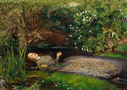 John Everett Millais 'Ophelia', England, 1851-52, Reproduction Vintage 200gsm A3 Classic Art Poster