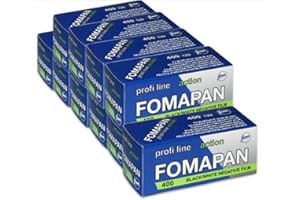 Pack de 10 Foma Fomapan Action Film Photo 400 ISO Noir - Blanc Film négatif en Rouleau/Moyen Format/Format 120