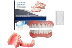 GENERISCH Advanced Customized Full Denture Set, Premium-Zahnersatz, Silikon-Reline-Zahnersatz, weich und bequem, natürlich aussehende Zähne (1 set)
