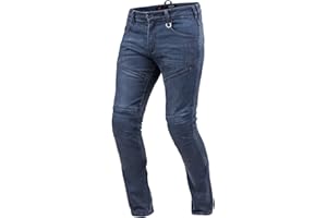 SHIMA Gravel Jeans Moto Homme - Ventilés Biker Pantalon Hommes Coupe Slim avec Renforts en Kevlar, Protection Genoux
