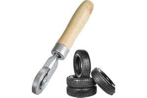lembrd Tire Patch Rollers | Wooden Handle Auto Tyre Repair Roller - Multi-Purpose Comfortable to Grip Tire Repairing Tool for Trucks, SUVs, RVs, and Other Vehicles