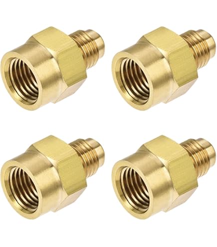 PATIKIL Lot de 2 raccords de tuyau hexagonaux en laiton avec ruban d' étanchéité, 1,27 cm NPT femelle vers mâle NPT 6,35 mm, adaptateurs d'extension de tuyau pour bec de baignoire, douche, doré PATIKIL Lot de 2 raccords de tuyau hexagonaux en laiton avec ruban d' étanchéité, 1,27 cm NPT femelle vers mâle NPT 6,35 mm, adaptateurs d'extension de tuyau pour bec de baignoire, douche, doré