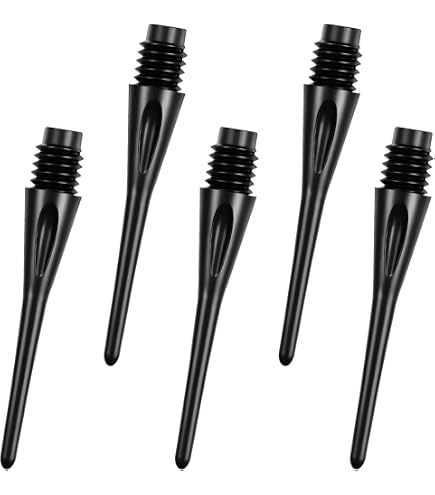 GVSS Lot De 200 Pointes Fléchettes Plastique 4,5 Mm Filetage 2BA – Nylon Haute Ténacité Noir Et Blanc