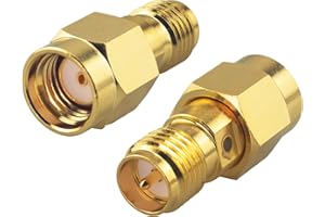 BOOBRIE Upgraded Adapter RP SMA Male to RP SMA Female Adapter DC-18GHz RP-SMA Connector RP-SMA Male to Female Adapter RP-SMA Male Female Coax Connector for FPV Drone Signal Booster Wireless LAN Device