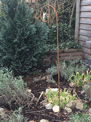 Laternenstab Rost Deko Ampelhalter Gartendeko Stab Edelrost Beetstecker - 2