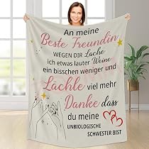 Umarmungsdecke 150x200 Cm - Persönliches Geschenk Für Freundin, Frau, Mutter Mit Motivierendem Spruch