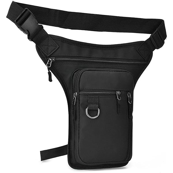 WMW WALI MOTO WEAR Leder Beinbeutel - Vintage Braun, Verstellbar, Für Motorrad & Outdoor