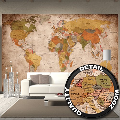 Foto mural used look – decoración Globo continete Atlas mapa mundia