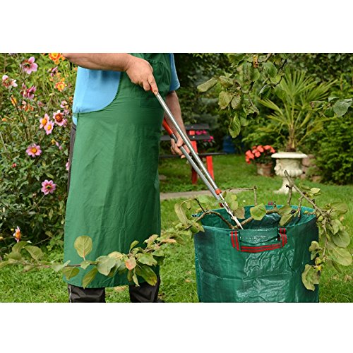 ECD Germany 4-er Set Witterungsbeständiger Gartensack 270L 67 x 76cm bis 50 kg belastbar aus robusten Polyethylen-Gewebe Faltbar Laubsack Rasensack Abfallsack - 3