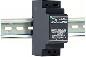 DEWIN Bloc d'alimentation pour Rail DIN, alimentation DC 24V Alimentation à découpage Alimentation sur Rail DIN 1,5A 30W