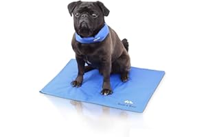 Bella & Balu Mata chłodząca dla zwierząt domowych, psów i kotów, koc chłodzący na lato, nietoksyczny, żelowy, nadaje się do domu, budy dla psów i na zewnątrz (rozm. S, 40 x 50 cm)