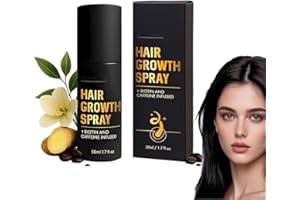 LEXTEX Hair Growth Spray, Biotin Hair Thickening Oil Spray for Thinning Hair, Promotes Fuller & Stronger Hair for Women & Men, Suitable for All Hair Types(Black1pc)