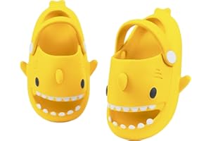 LAKIGE Kids Shark Sliders Summer Clogs Slides Sandals for Boys Girls Non-Slip Beach Pool Shower and Bathing Slippers