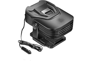 Hu7ken Car Heater, 12V Portable Car Heater That Plugs into Cigarette Lighter, Defroster for Car Windshield, 2-in-1 Heating & Cooling Fast Heating Defrost Defogger(Black)