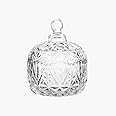 Delisoga Excellent Shiny Crystal Glass Candy Jar with Lid (Style 7)