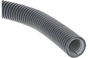 Tubo eléctrico Kalitec de 10 m, 750 N, NW 32, AD 32 mm, ID 24,4 mm, gris, ignífugo, para interiores, exteriores, puesta a tierra, hormigón, resistente a la presión, protección de cables y control de