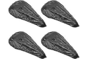 MAXQUU 4 Pieces Of Black Seat Rain Covers, Bicycle Saddle Covers, Elastic Bicycle Seat Rain Protection Covers, Waterproof Sun Protection Covers, Suitable For Bicycles And Electric Vehicles (28*16cm)