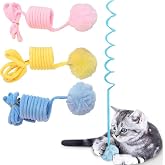 MADPET Kapı Askılı İnteraktif Kedi Oyuncağı &ndash; Pembe &ndash; Elastik İpli, Peluş Toplu, Zilli, Kediler İ&ccedil;in Stres Azaltıcı, Tek Başı