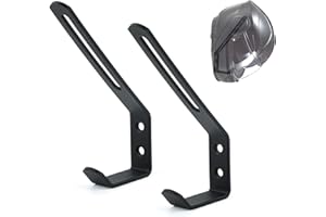 MIMZEMAMZ Parete Appendi-caschi moto Acciaio inossidabile, 2 pezzi per casco e giacca, Nero