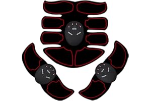 LAYHOU EMS Trainingsgerät,EMS Bauchmuskeltrainer Elektrisch,Bauch Trainingsgerät AbS Stimulator Bauchmuskeltoner Trainer für Bauch, Rücken & Arme,Fitness Bauchtrainer Zuhause für Männer& Frauen