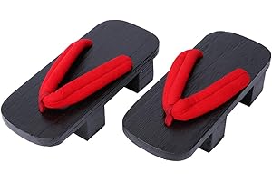 Holibanna Geta Sandali Zoccoli delle Donne di Vibrazione di Cadute di Prestazione della Fase di Geta Giapponese Ciabatte di Legno Scarpe Altezza del Tacco 5