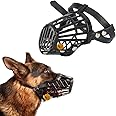 Sage Square Adjustable Strap Muzzle - Ensure Pet Safety & Comfort, Prevent Biting - Perfect for Medium-Sized Dogs, Ideal for Walks, Training & Grooming, Promote Dog's Well-being (Black Extra Small) (Design 1, Extra Small)