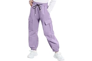 JiAmy Dziewczęce spodnie cargo bawełna elastyczna talia dzieci na co dzień workowate spodnie spadochronowe Y2k wiele kieszeni taniec joggery spodnie dla 5-14 lat