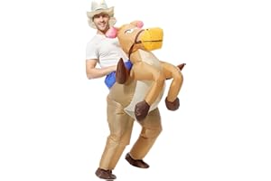 SQINGG Indimization Inflatable Horse Costume Inflatable Costumes Adults Funny Fancy Dress Horse Blow up Costume Suitable for Halloween Christmas Carnival Party (150-190CM)