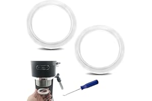 SWTYExt 2 Pièces Joint Silicone ID Ø47mm avec Crochet et Pic Compatible pour Delonghi Porte-Filtre Pièces Rechange Joints EC680/EC685/EC695/EC820/EC850/EC860 Groupe D'infusion Joint Tête D'infusion