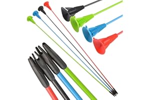 Poearcus Tiro con Arco Flecha con Ventosa Flecha de puntería de 25 Pulgadas Flechas de Fibra de Vidrio Maciza con ventosas Extra Grandes Flecha de Seguridad para Principiantes 6/12 Piezas