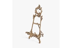 Assorted Collections Espositori da cavalletto in ottone, per Art Deco, dipinti, immagini piatti decorativi, cartelli nuziali, porta menu, decorazioni per la casa supporto per foto cromato (9 pollici)