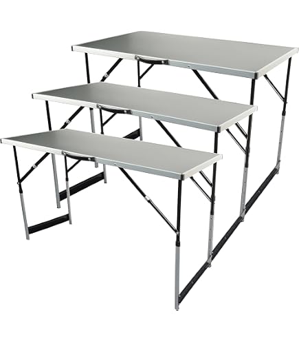 TecTake 402153 Table Pliante de Camping, Table de Jardin pour BBQ