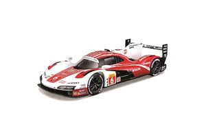 Bburago - Porsche Penske 963#6, Diecast-Bil Skala 1:24, Detaljerad Replika i Rött och Vitt med Öppningsbara Dörrar, Porsche-Licens, Rekommenderad Ålder 3+ År
