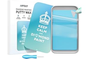 ARTDOT Forte Adhérence Cire Diamond Painting Accessoires Pour Adultes, Cire De Mastic Avec Boîte De Rangement Coulissante Pour Accessoires Diamond Painting Et Outils