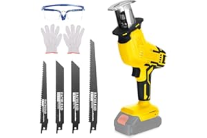 Cordless Reciprocating Saw Tool for Dewalt 20V Battery, ConBlom Brushless Power Recipro Saw 0-3500 RPM, 4 Saw Blades for Metal, Wood, PVC Cutting (No Battery)