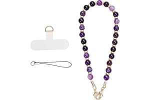 MORSUNBELA Bracelet Telephone Chaîne de Téléphone Portable, Bijoux de Telephone Lanière de Téléphone Perlée Chaine Telephone Portable, Chaîne de Téléphone Portable Perles