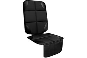 TTAMG AXVOOMA Car Seat Protector, 122 * 48cm Car Seat Protectors for Child Seats with Non-slip Bottom and 2 Large Mesh Pockets for Toddler, Baby Or Dog Protects Upholstery from Scratches Stains